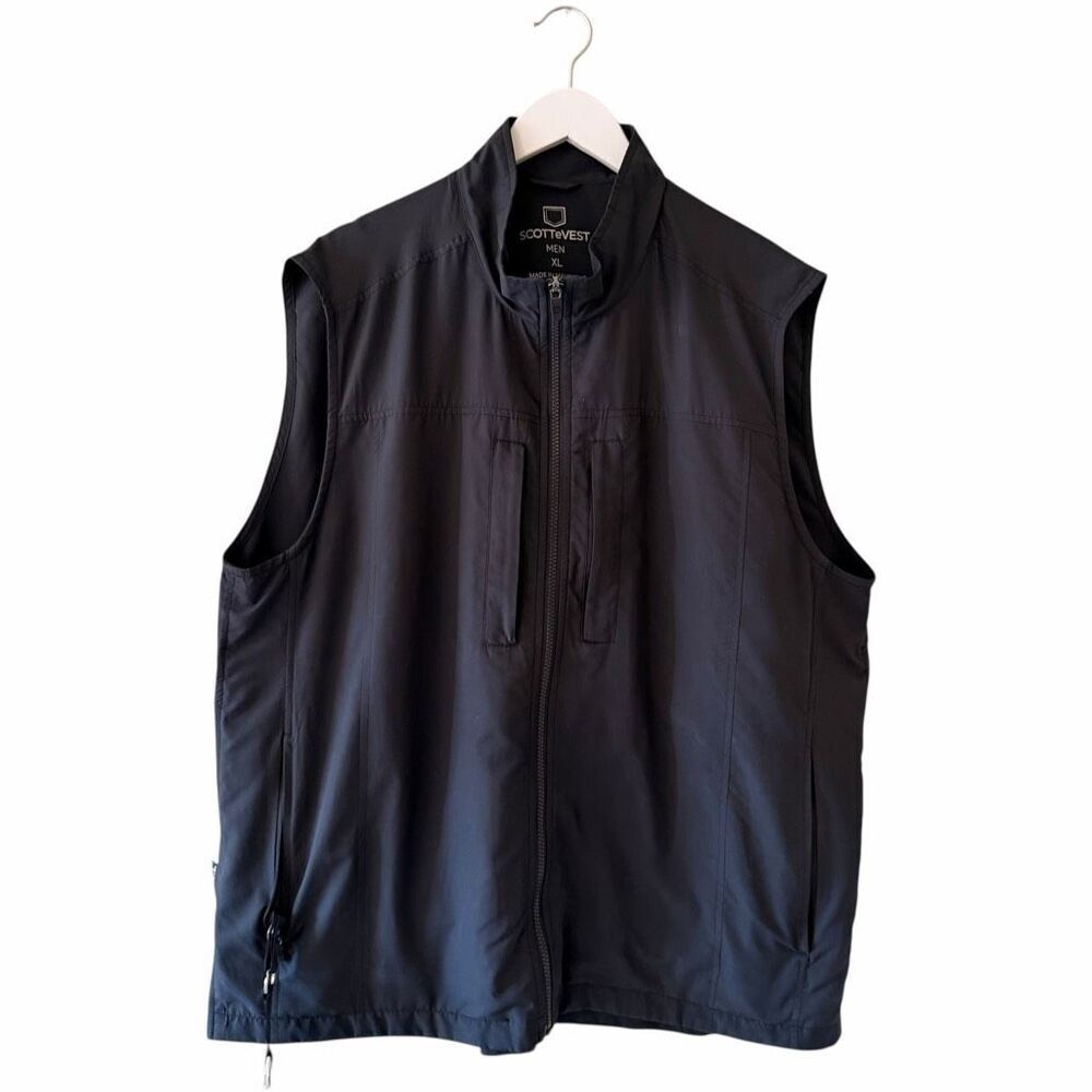 SCOTTeVEST Travel Vest RFID Utility Zip Pockets TEC Waterproof Men's SZ XL #2533